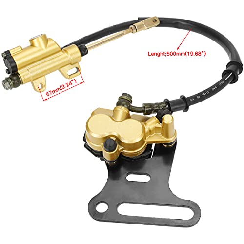 Image of FVRITO 12mm Rear Disc Hydraulic Brake Master Cylinder Caliper Assembly Pad for 70cc 90cc 110cc 125cc 140cc 150cc SSR apollo Taotao Coolster Roketa SDG 107 Pitster Pro Atomik Sikk Chinese Pit Dirt Bike