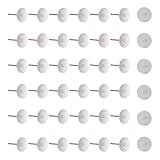Craftdady 500Pcs Stainless Steel Flat Round Blank Peg Earrings Posts Flat Pad Ear Stud Components Earring Making Findings 12x8mm