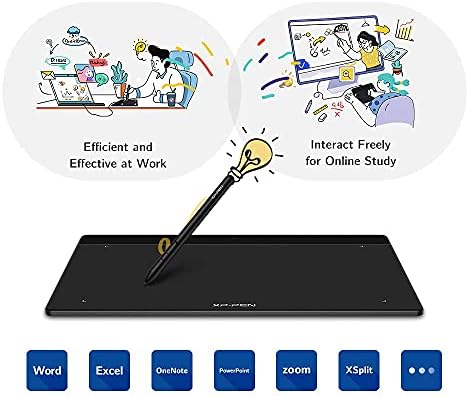 XP-PEN Deco Fun XS 4,8"x3" tablet graficzny z rysikiem bezakumulatorowym 8192 do podpisu cyfrowego (czarny)
