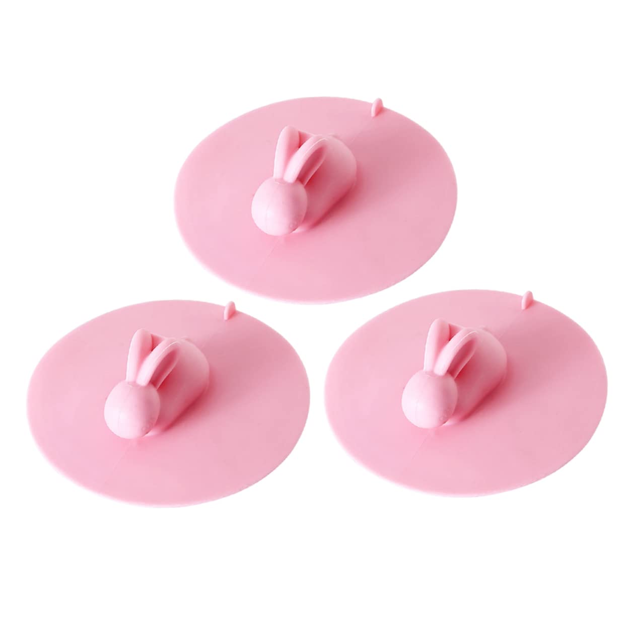 Bouchon baignoire phoque contre la fuite d'eau, lot de 4 bouchons d'évier roses UKCOCO
