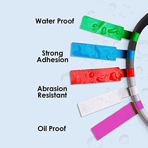 12 Sheet 360 Pcs Cable Labels Tags For Cable Management, Ytpzcl Colorful Waterproof Cord Labels Tags For Electronics, Self Adhesive Tear Resistant Wire Labels For Laser Printer And Handwriting #TOP4