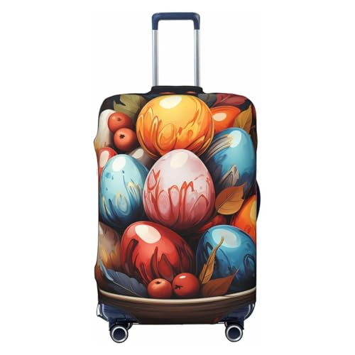 Luggage Cover Travel Suitcase Cover Elastic Suitcase Protector Cover Easter Egg Pattern Luggages Protector Anti-Scratch Luggages Decorative Cover for Adult (18-32 inch)
