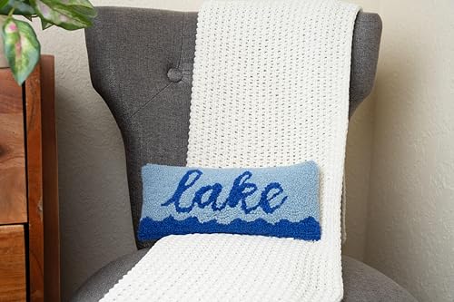 Decorvo Blue Lake Nautical Beach Pillow - 12 x 5 inches Coastal Hook Throw Pillow for Couch or Dorm - Image 4