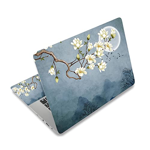 Autocollant pour ordinateur portable 15.6 pouces vinyle universel PC netbook magnolia AIMSA