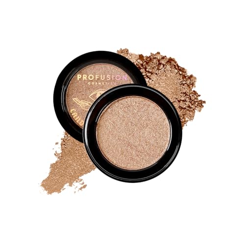 Profusion Cosmetics Candlelight Ritual Frosted Highlighter – Richly Pigmented, Blendable Cream-to-Powder Texture with Gold Shimmer Finish, Vegan & Cruelty-Free Makeup