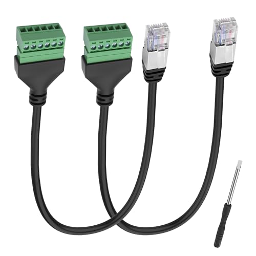 XMSJSIJ RJ12 morsetto a vite RJ12 6P6C a 6 pin, adattatore senza saldatura, cavo di prolunga per telefono RJ12 maschio a 6 pin, morsetto di breakout board extender spina per telefono fisso modem – 2