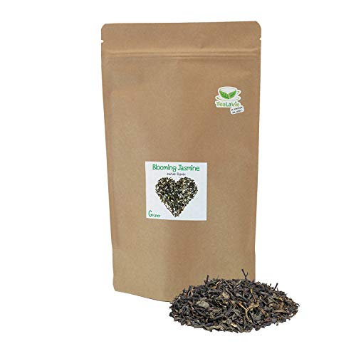 TeaLaVie - Grüner Tee zarter Jasmintee mit Blüten (200g) | Blooming Jasmine - Grüntee lose aromatisiert Cover