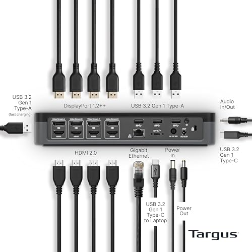 Targus USB-C Universal Quad 4K (QV4K) Docking Station with 100W Power Delivery, Black (DOCK570USZ) by Targus - Image 2