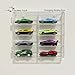 4-Pack Hot Wheels Display Case for 1/64 Scale Toys Car - Wall Mountable Transparent Storage Box for Hot Wheels, Matchbox & Diecast Models,Includes Hooks for Easy Hanging