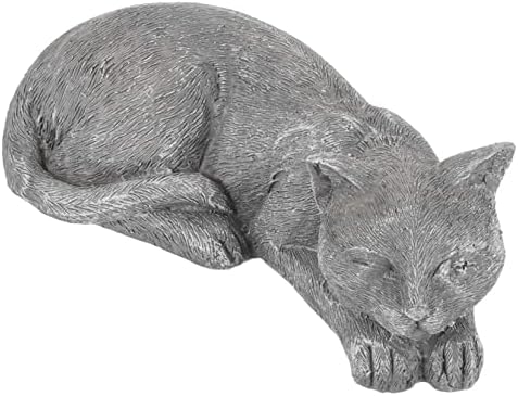 VOSAREA Pet Memorial Statue Cat Lovers Figurines Sculpture Pet Memorial Garden Cat Grave Figurine Pet Cherished Ornament Cat Remembrance Statue Backyard Keepsake Sculpture Animal Resin