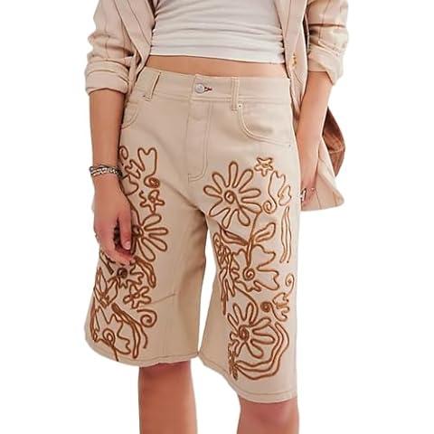 Kedera Mid Rise Barrel Jeans Shorts for Women Cover