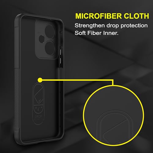 Image of amazon basics Back Case Cover for Mi Redmi 13C 5G | Compatible for Mi Redmi 13C 5G Back Cover | Liquid Silicon Magic Case with Camera Protection | Black