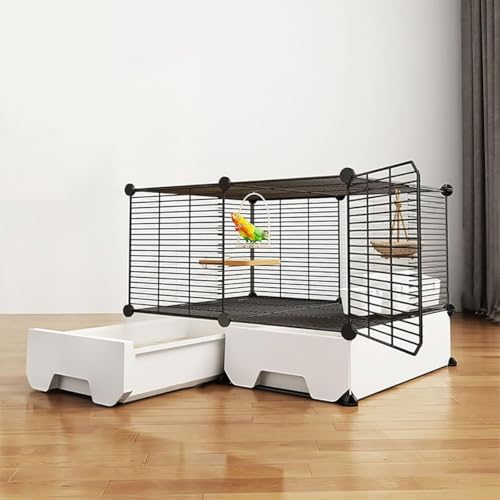 大型 鳥ケージ 鳥かご インコ ケージ 鳥小屋 ArcticDeerとりかご 複数飼い 鳥籠 引き出しトレイ付き セキセイインコ オカメインコ 文鳥 (75x37x55cm)
