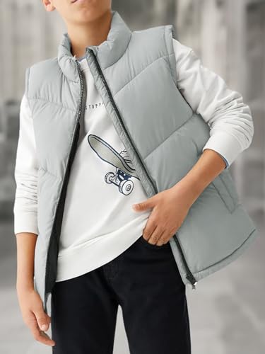 Image of Meikulo Boys Puffer Vest Zip Up Quilted Gilet Sleeveless Jackets