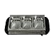 MegaChef Stainless Steel Easy Clean Buffet Server & Food Warmer With 3 Sectional Trays
