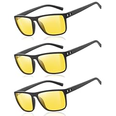 （3pack）black Frame/Night Vision Yellow Lens