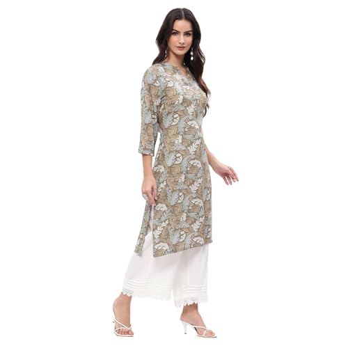 Image of Rangriti Women's Rayon Printed Straight Kurtas