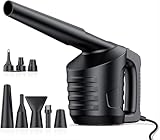 MECO Compressed Air, High Pressure Air Duster Blower Computer Cleaner Keyboard for Cleaning Dust, Hairs, Crumbs for Computer, Laptop, Tower Fans, Printer, Replaces Compressed Air Cans (Black)