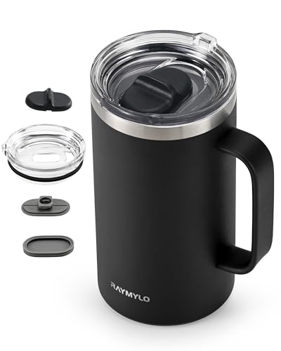 Travel Mug Insulated 700ml with Spill-Proof & Detachable Slider Lid for Thorough Clean 304 Food-Grade Stainless Steel Double Wall Vacuum Coffee Cup for Office Home Keeps 9 Hrs Cold - 3 Hours Hot