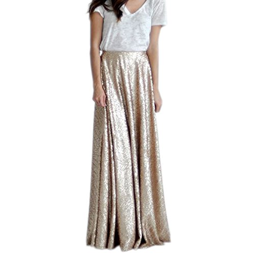 Lisong Women Sequin Long Floor Length Party Prom Skirt