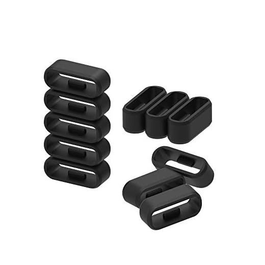 Ruentech - Protector de Silicona de Repuesto compatible con garmin Vivosmart HR/HR + Correa de Banda Accesorios de Cierre Anillo, Color 10 PCS