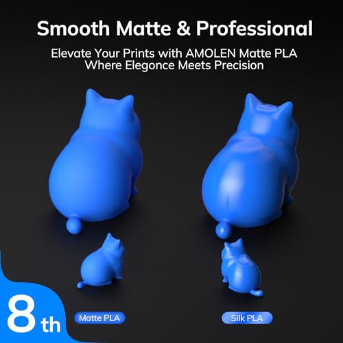 Image of AMOLEN Matte PLA Filament 1.75mm Bundle, Chocolate Brown, Amolen Blue, Black, Olive Green, 4 * 1KG