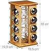 Organizador De Especias De Bambú Relaxdays - 5 Niveles, 36x40.5x16 Cm, Natural Y Resistente