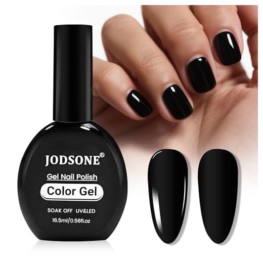 JODSONE 16,5 ml de gran volumen negro esmalte de gel del mismo color botella sin trapear brillante duradero arte de uñas DIY