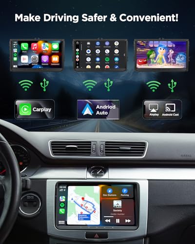 Eonon 9 Zoll Android 13 Autoradio für VW T5 Golf VI/V Polo Touran Kompatibel mit SEAT Skoda 2+32GB CarPlay Android Auto GPS Bluetooth USB EQ WiFi Bildschirmspiegelung SWC VWA13