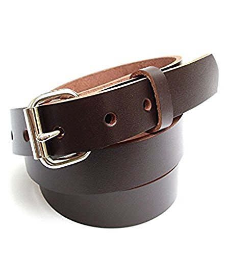 Dangerous Threads Mens Heavy Duty Dark Chocolate Brown Leather Belt 1