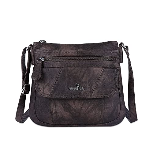 Image of Angelkiss Small Womens Crossbody Bag Leather Shoulder Purse for Women Hobo Bag with Adjustable Shoulder Strap