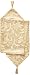 Violet Linen Luxury Damask Table Runner, 13" x 70", Gold