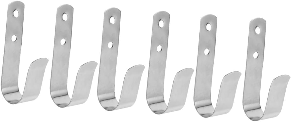 OUNONA 6pcs Stainless Steel Boat Hooks Hanging Hooks for Docking Rigging and Organizing Smooth Design for Bags Hats and Accessories Boat Accessories