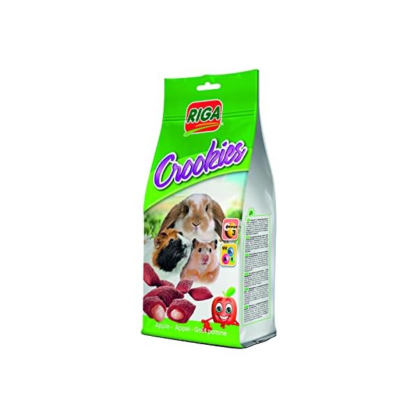Riga - Crookies mit Apfel - Knusprige Kekse für Zwergkaninchen, Meerschweinchen und Kleinnager - Reich an Vitaminen und Omega 3 - 50 g – Bild 3