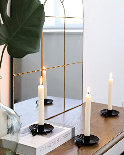 Dn Deconation Candlestick Holders, Black Taper Candle Holders, Halloween Candlestick Holders, Small Iron Candle Holders With Handle, Set Of 3 #TOP1