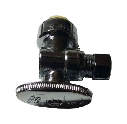 10 PEZZI XFITTING 1/2" PUSH FIT X 3/8" Valvola di arresto ad angolo 1/4-TURN con manico in metallo certificato NSF ANSI61 - senza piombo