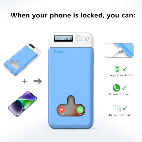 Dayear Phone Lock Box with Timer, Self-Control Timed Locker Box Phone Jail - Image 4