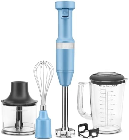 KitchenAid Variable Speed Corded Hand Blender with Accessories, B...