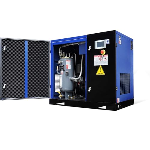 15HP Rotary Screw Air Compressor – Commercial Industrial Fixed Speed Air Compressor Heavy Duty Compressed Air System for Pneumatic Tools 74CFM, 125PSI, 230V 3PHASE 60HZ (15HP)