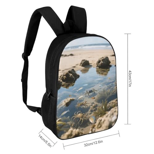 Ocean Beach Backpack - Durable 600D Polyester, 17 Inch Backpack with Ergonomic Adjustable Straps, Lightweight Travel Bag for Men & Women2