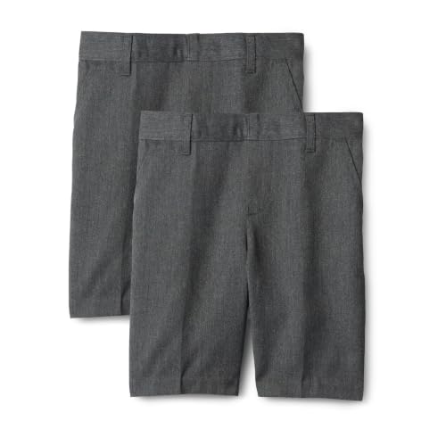 Amazon Essentials Boys School Uniform Shorts Pack of 2 Grey 10-11 Years