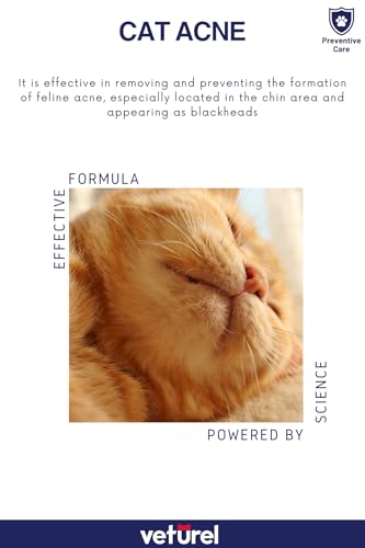 Image of Veturel Natural Feline Facial Care - Cat Tear Stains Remover - Cat Acne - May Help with Cat Chin Acne - Cat Chin Blackheads - Gentle Ear and Eye Care - May Soothe Skin - 3.4 oz.