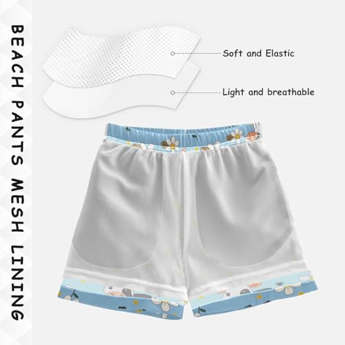 senya Cute Little Cow A Boys Swim Trunks Toddler Shorts Swimwear Boardshorts4