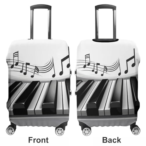Carry on Luggage Cover Piano Music Symbol Suitcase Covers for Luggages Tsa Approved Travel Luggage Sleeve Protector Elastic Suitcase Protector Anti-Scratch Washable Fits 19-30 Inch Case -M3