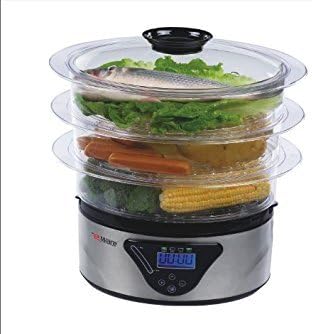 6K203 Digital Stainless Steel Steam Cooker, LCD Display, Programmable