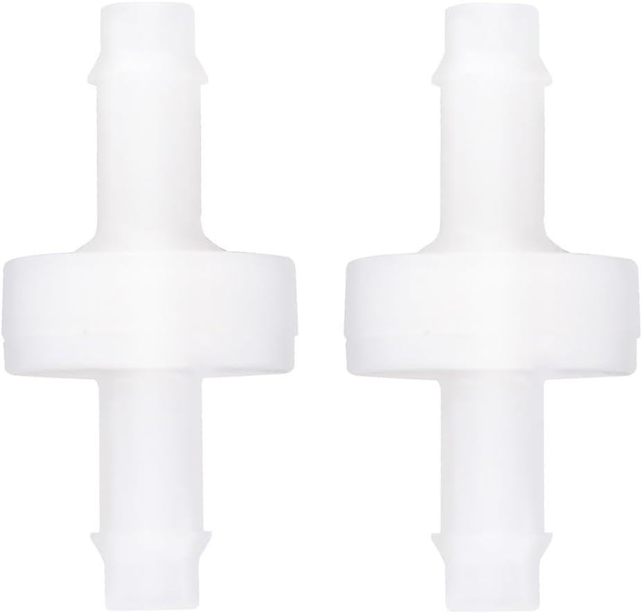 1/4" 6mm PVDF Ozonator One-way Check Valve for Hot Tub, Oxygen Barb Plastic Micro Diaphragm Water Stop Spa Ozone Generator Check Valve
