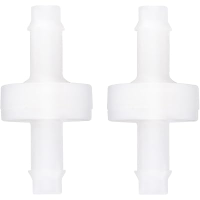 1/4" 6mm PVDF Ozonator One-way Check Valve for Hot Tub, Oxygen Barb Plastic Micro Diaphragm Water Stop Spa Ozone Generator Check Valve