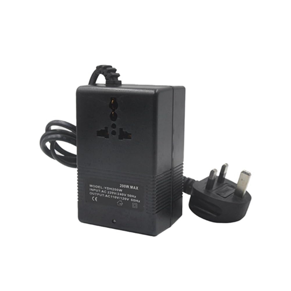 Littimoon 200W Voltage Converter 220V to 110V Transformer Down Transformer Voltage Converter Travel Adapter