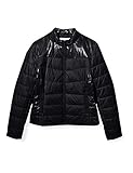  Calvin Klein Jeans Damen Padded Moto Jacket Jacke, Ck Black, M