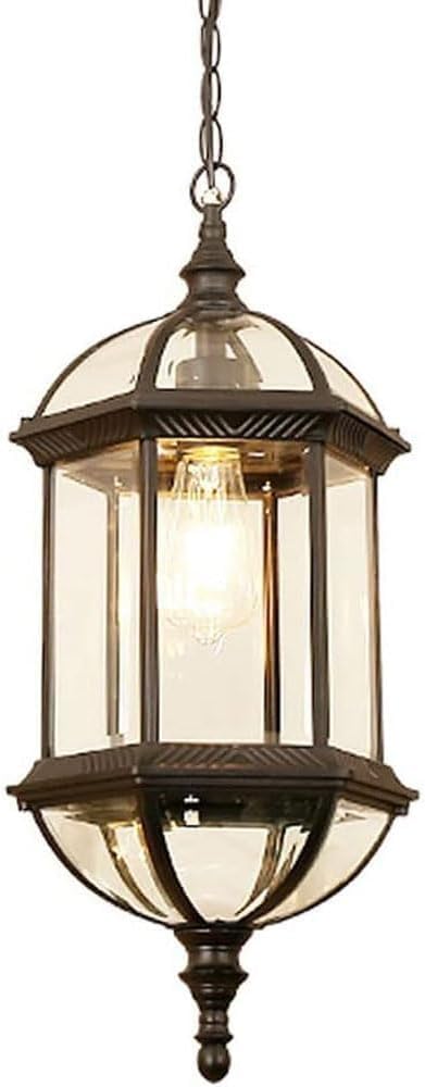 Lámpara de aluminio creativa e impermeable con acabados de cristal retro exterior